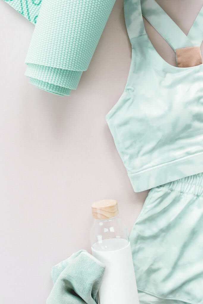 mint green yoga outfit - the myth of self care by Wildflower Virtual Assistant Services in Holmfirth