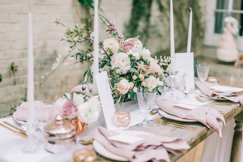 Pinterest for Wedding Businesses - Floral Wedding Reception tablescape