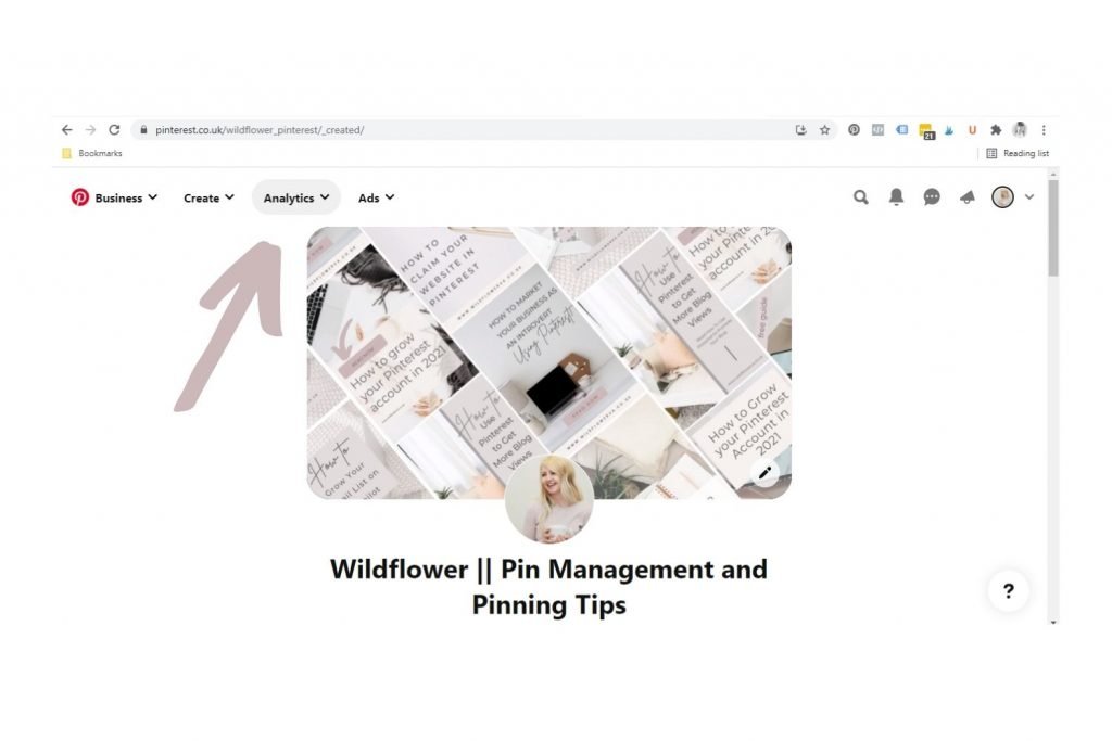 How to access Pinterest analytics - Wildflower Pinterest Management
